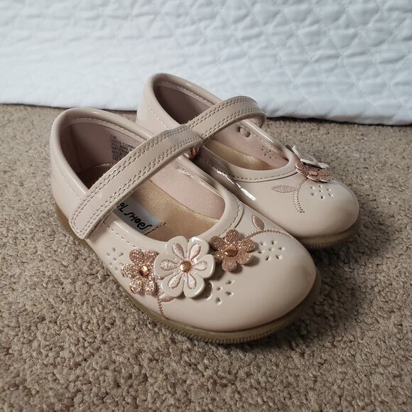 Rachel Zoe Zoe Toddler Ballet Flat Shoes Pink Glitter Embroidered Size 7M - Picture 1 of 10